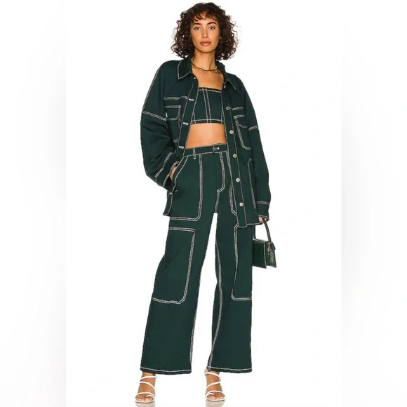 BY.DYLN Cooper Jeans Y2K Cotton Wide Leg Pants Jeans High Hi Waist M 28” 29” Y2K - Picture 4 of 6